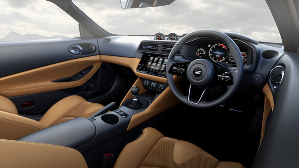 2027 Nissan Z interior tan leather option.