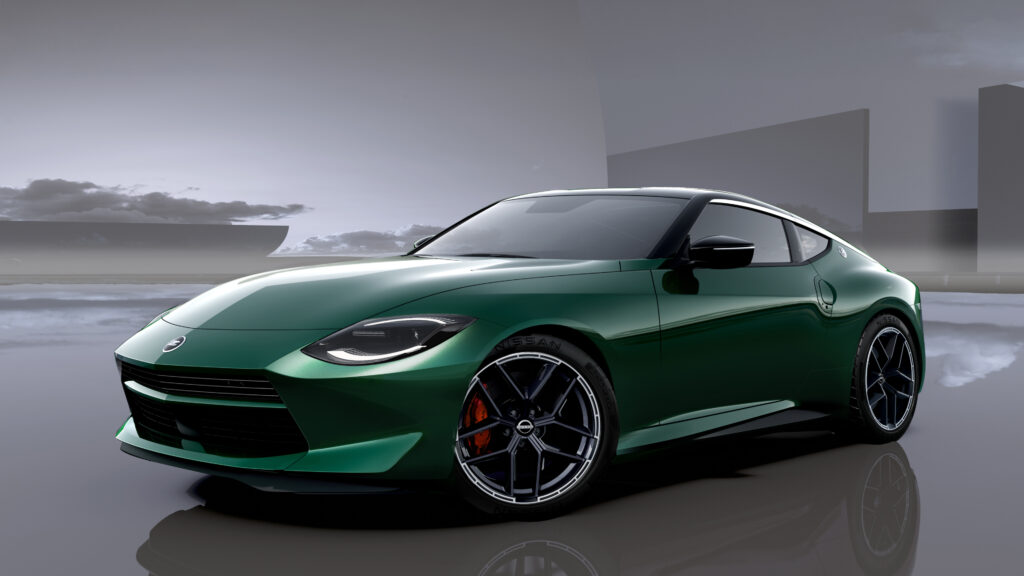 2027 Nissan Z front bumper redesign, Nissan Z Shinkai Green heritage color